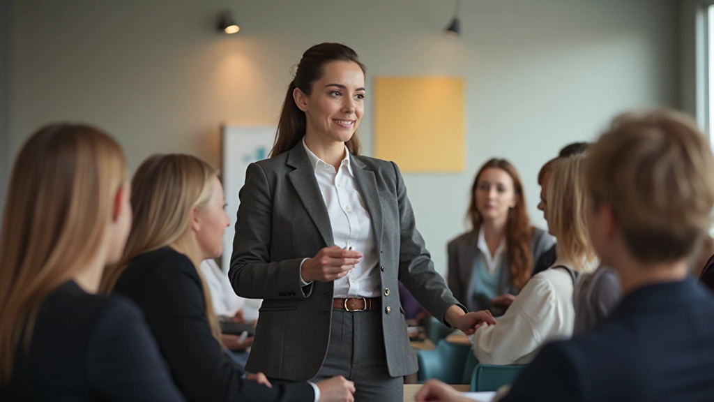 Instructeur leidt transformatietraining met groep deelnemers in rustige omgeving