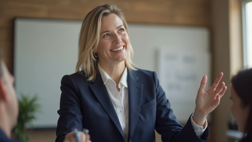 Professionele instructeur geeft coaching sessie over emotionele intelligentie